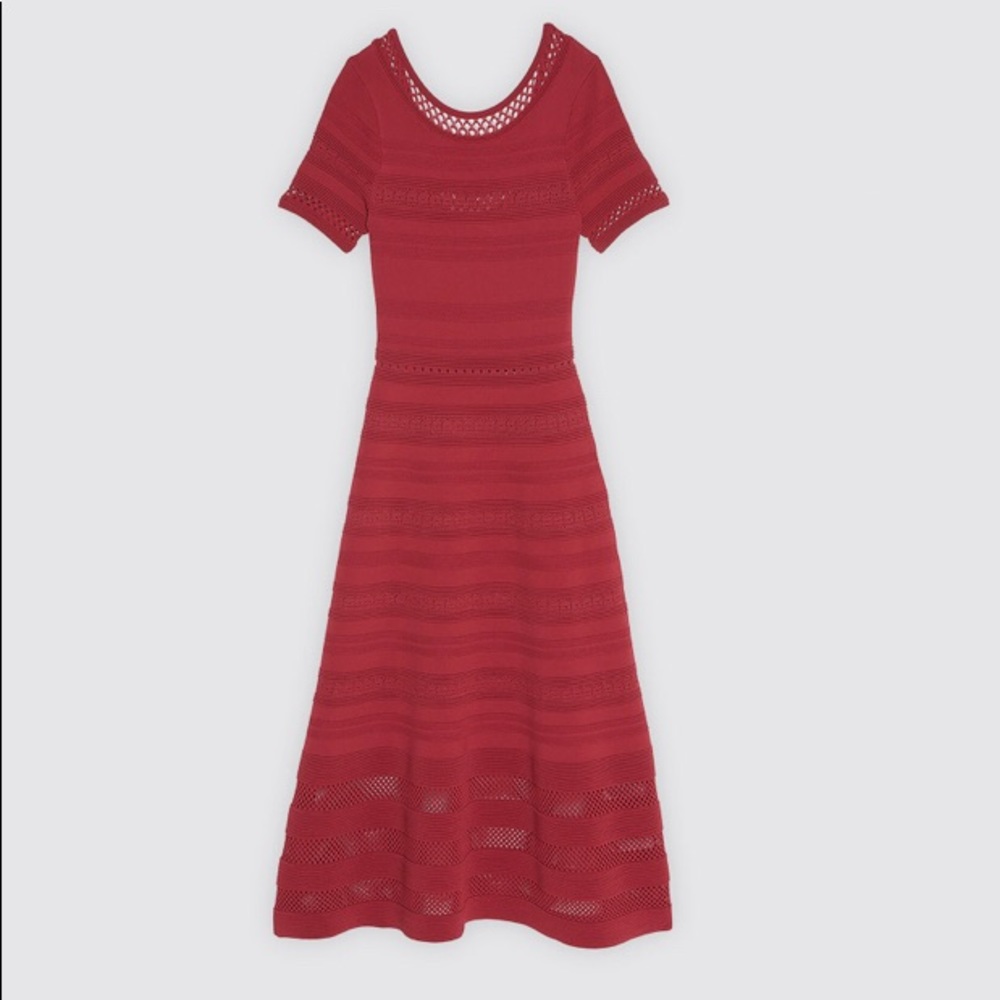 SOLD！NEW! Sandro MID-LENGTH KNIT DRESS - Picture 2 of 5